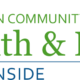 Jefferson Community Health & Life logo featuring green 'Health & Life' text, blue leaf graphics, and 'Gardenside' in blue underneath.